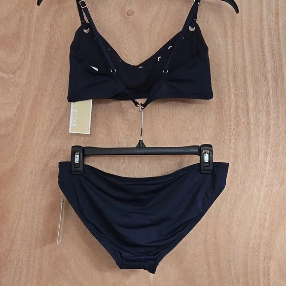 Michael Kors Navy Bikini with Gold Details - Picture 2 of 9